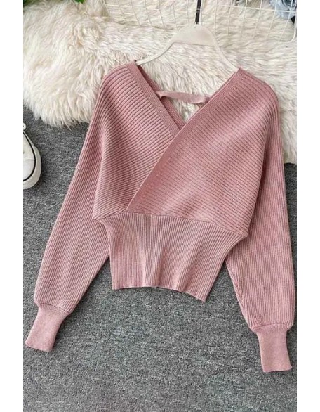 Elegant Long Batwing Sleeve Women Sweater Female Knitted Sweater Tops